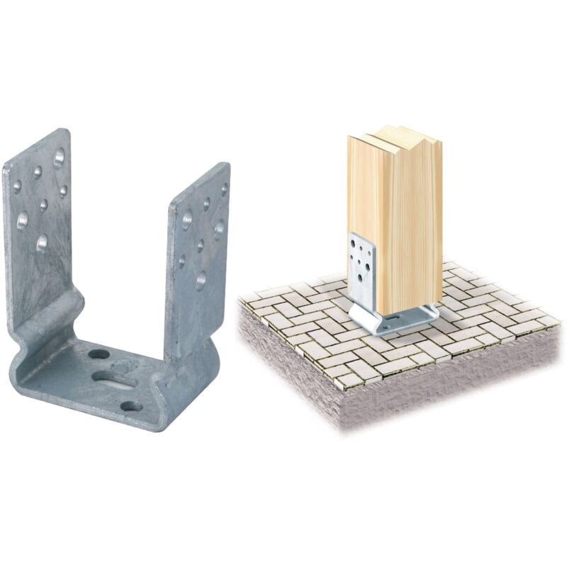 Salone - supporto u con piega zincato fuoco art. 791 60X 71