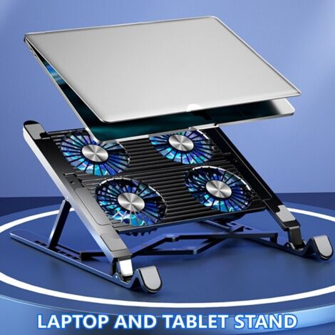 Supporto di raffreddamento per laptop da gaming con 2 ventole a LED, supporto di raffreddamento per laptop, ventola di raffreddamento esterna.