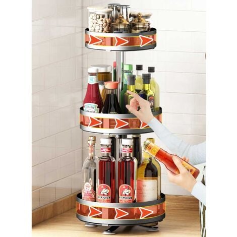 Scaffale Angolare In Bambù 25.5x25.5x23.8cm - Organizzatore Cucina Salvaspazio Per Spezie E Piatti - Foto 4