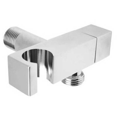 SUPPORTO DOCCIA DESIGN OTTONE CROMO CON ARRESTO 1/2 M Cromo