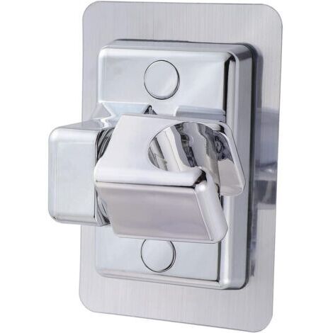 Supporto doccia girevole a 360° regolabile, non richiede foratura, regolabile, impermeabile, con ventosa (argento)