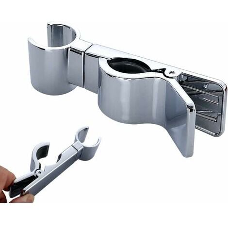 Supporto Doccia, Staffa Supporto Doccia, Supporto Doccia Saliscendi, Supporto Doccetta, 18-25 mm Supporto Soffione Doccia, Metallo, Ruotabile, Regolabile, per Barra con Finitura Cromata