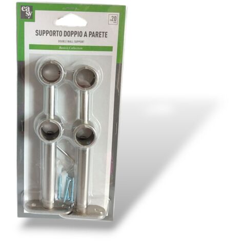 SUPPORTO DOPPIO Ø20 NICKEL - EMMEBI