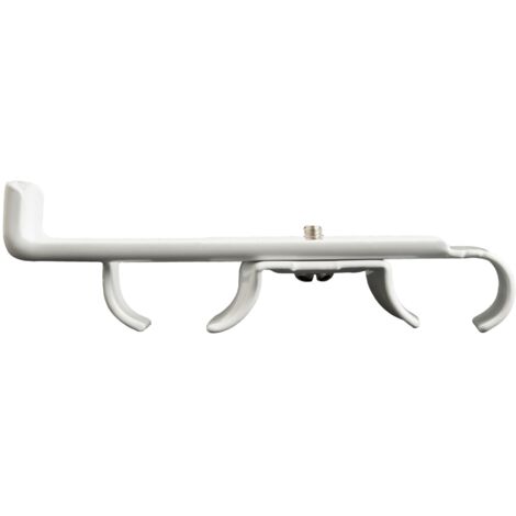 Supporto doppio Cintacor per binario basico 2 pezzi colore bianco
