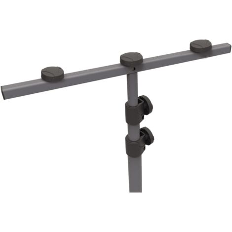 Supporto doppio Scangrip nero in acciaio 6,5x7x62 cm