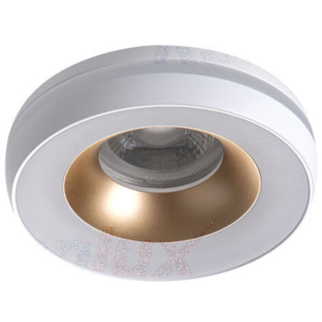 Supporto Faretto Incasso a Soffitto Bianco/Oro ø 96mm GU10 /GU5.3