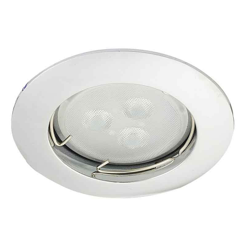 Image of Supporto Spot Recesable GU5.3 MR16 DC12V Chrome Round IP20 - perforazione 55mm