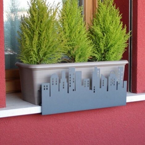 SUPPORTO FIORIERA FINESTRA CITY GRIGIO