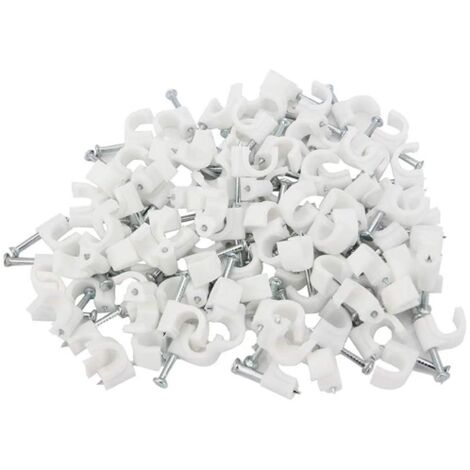 SUPPORTO FISSACAVO 5MM BIANCO (CF 100 PZ)