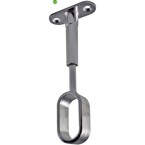 Supporto forato regolabile Masidef rs01748 per tubo ovale zama cromata 2pz