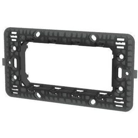 SUPPORTO FRUTTI ABM - PC NERO POSTI 4 - 8 pezzi