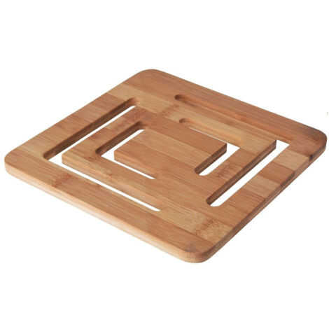 Supporto in legno excellent houseware bambù naturale 20x20 cm