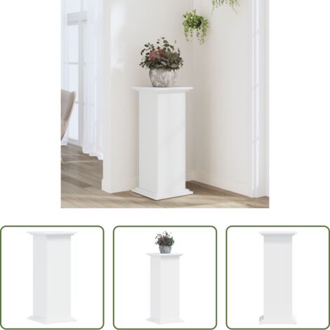 Supporto in legno -  Supporto per Piante Bianco 33x33x80 cm in Legno Multistrato