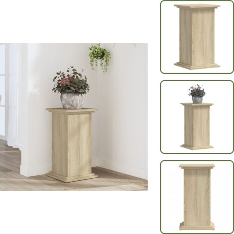 Supporto in truciolato - vidaXL Supporto per Piante Rovere Sonoma 33x33x60 cm Legno Multistrato - Supporto per piante in legno