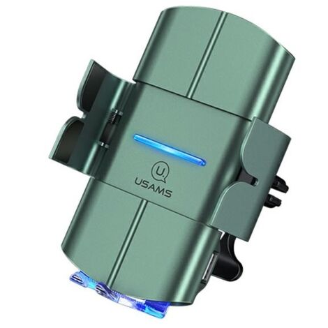 Supporto induttivo per telefono da auto USAMS USCD133 10W automatico per griglia di ventilazione Starod CD133ZJ02 verdeverde