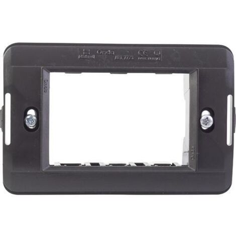 SUPPORTO INTERRUTTORI LIVING """PLUS""" 6T GRIGIO MAURER