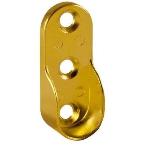 Supporto laterale Masidef rs01774 per tubo ovale in zama ottonata 2pz