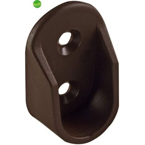 Supporto laterale Masidef rs01787 per tubo ovale in plastica marrone 2pz