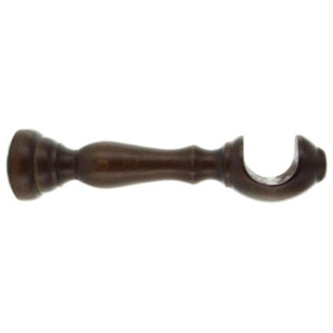 SUPPORTO LEGNO P/BASTONE NOCE SCURO 18 CM 2 PZ