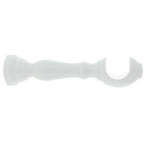 SUPPORTO LEGNO PER BASTONE BIANCO 25 CM 2 PZ- 1,0 coppie