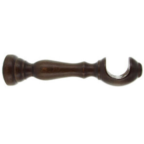 SUPPORTO LEGNO PER BASTONE NOCE SCURO 10 CM 2 PZ- 1,0 coppie