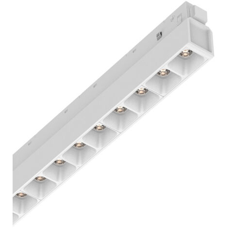Supporto Lineare Binario Ego Alluminio Bianco Led 13W 3000K Dali Luce Calda