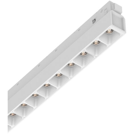 Supporto Lineare Binario Ego Alluminio Bianco Led 13W 3000K Luce Calda 1-10V