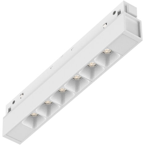 Supporto Lineare Binario Ego Alluminio Bianco Led 7W 3000K Dali Luce Calda