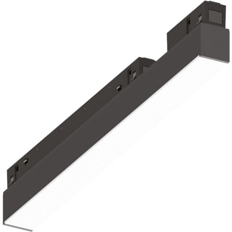 Supporto Lineare Binario Ego Alluminio Nero Led 7W 3000K 1-10V L.28,4Cm