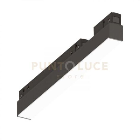 Supporto Lineare Binario Ego Alluminio Nero Led 7W 3000K Luce Calda 1-10V