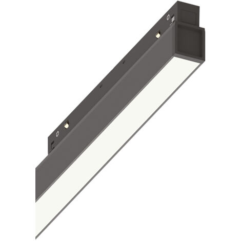 Supporto Lineare Binario Ego Wide Alluminio Nero Led 13W 3000K Luce Calda 1-10V