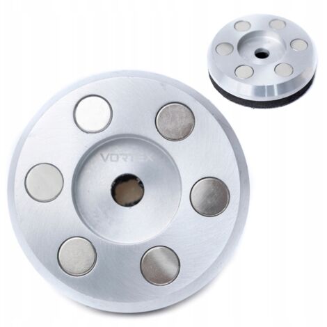 Supporto magnetico con velcro per pad lucidanti 100mm montato su disco