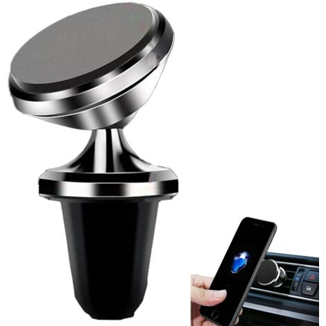 Supporto Magnetico da Auto Ultra Potente per Griglia di Aerazione, Rotazione a 360°, Compatibile con iPhone 15/14/13 e Altri Smartphone da 4 a 6,7 ​​Pollici Modello Universale, Facile da Installare
