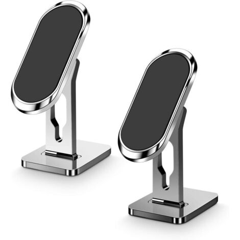 Supporto magnetico per telefono da auto, confezione da 2, supporto per telefono da cruscotto girevole a 360°, compatibile con vari telefoni