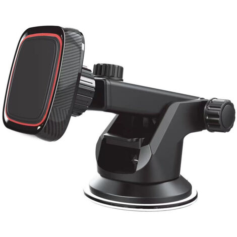 Supporto magnetico per telefono da auto, montaggio su cruscotto/parabrezza, supporto per telefono da auto con braccio telescopico regolabile, adatto a tutti i telefoni