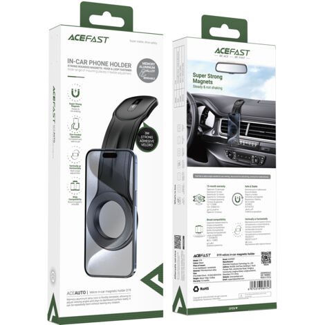 Supporto magnetico per telefono da auto per cruscotto, nero