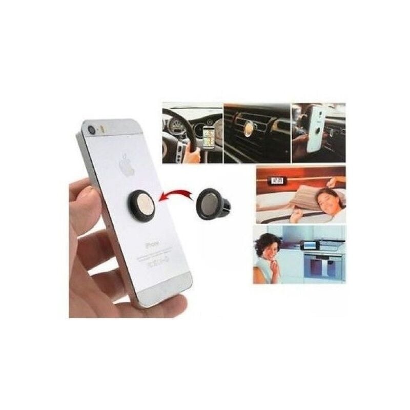 Image of Trade Shop - Supporto Magnetico Porta Smartphone Da Auto Per Bocchette Aria Cellulare Doppio