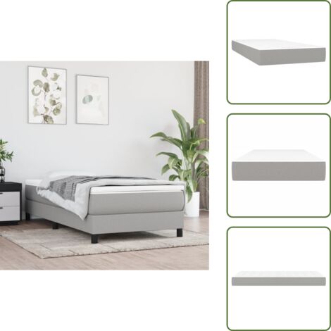 Supporto medio-duro - vidaXL Materasso a Molle Insacchettate Rigidità Media Grigio Chiaro 90x200x20 cm - Materasso per dormire
