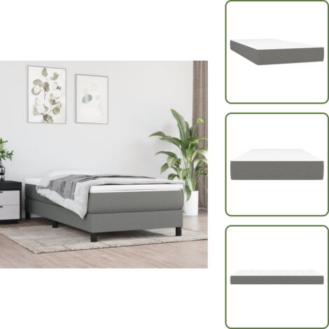 Supporto medio-duro - vidaXL Materasso a Molle Insacchettate Rigidità Media Grigio Scuro 90x200x20 cm - Sonno riposante