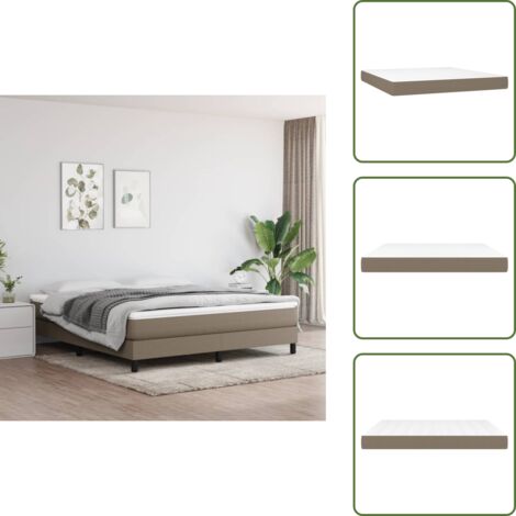 Supporto medio-duro - vidaXL Materasso a Molle Insacchettate Rigidità Media Grigio Tortora 180x200x20 cm - Materasso per dormire