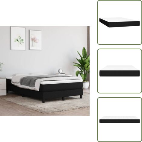 Supporto medio-duro - vidaXL Materasso a Molle Insacchettate Rigidità Media Nero 120x200x20 cm in Tessuto - Materasso per dormire