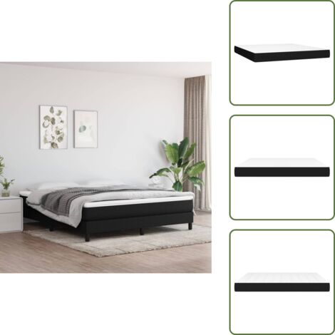 Supporto medio-duro - vidaXL Materasso a Molle Insacchettate Rigidità Media Nero 160x200x20 cm in Tessuto - Materasso per dormire