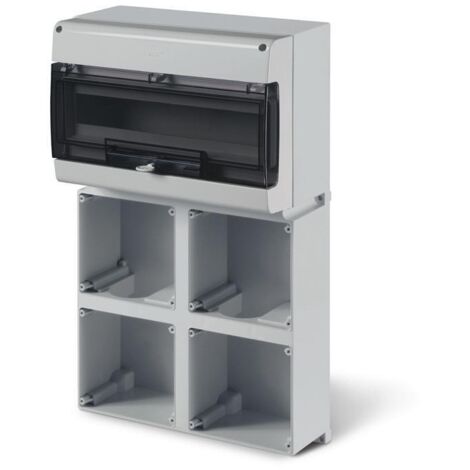 Supporto modulare a parete 4 prese sistema omnia ip66 287x408x146 mm 14 moduli scame 572.0315