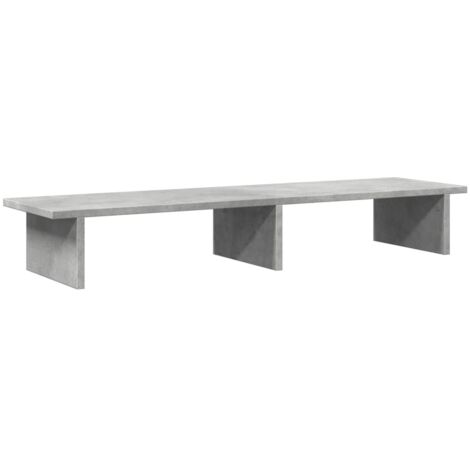 Supporto Monitor Grigio Cemento 100x27x15cm Legno Massello Pino vidaXL