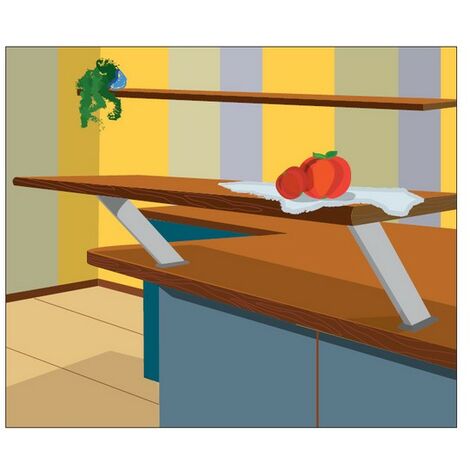 Supporto offset MANART - finitura alluminio - vassoio 140 x 50 mm - 2520