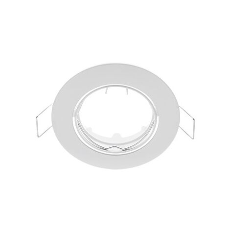 Supporto Orientabile da Incasso Rotondo Bianco con Portalampada GU5.3 ELMARK