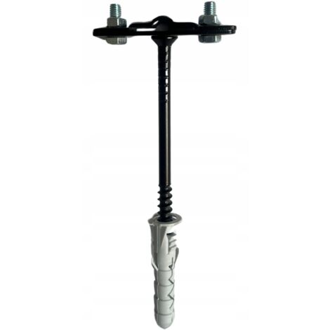 Supporto parafulmine per nastro e filo fi 12 L - 120 nero