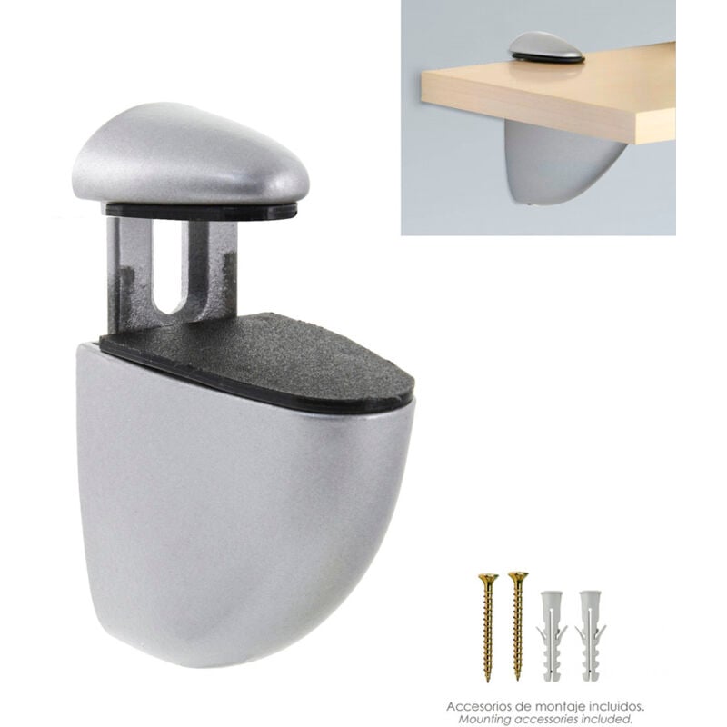 WOLFPACK LINEA PROFESSIONAL - Pelican Support Adjustable For Shelf 1 / 20 mm. Cromo opaco (1 pezzo)