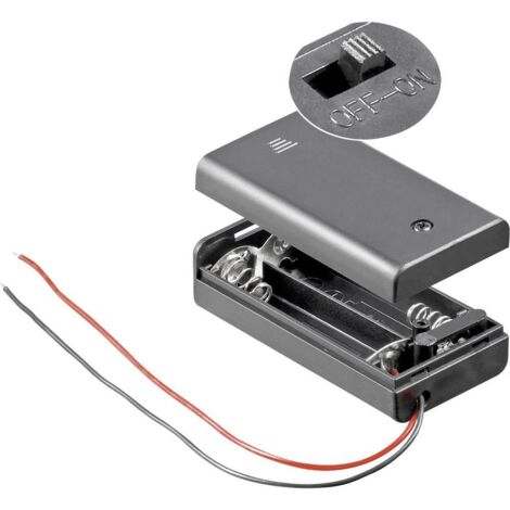 supporto per 2 batterie stilo (aa) con interruttore custodia
