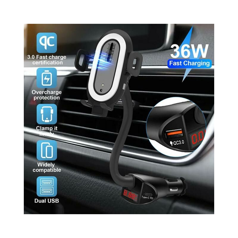 Supporto per accendisigari con staffa di ricarica